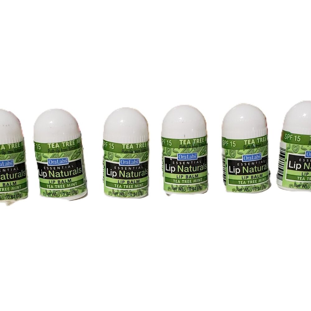 6 Ora Labs Essential Lip Naturals Tea Tree Mini Mini Lip Balm SPF 15 Exp 09/28